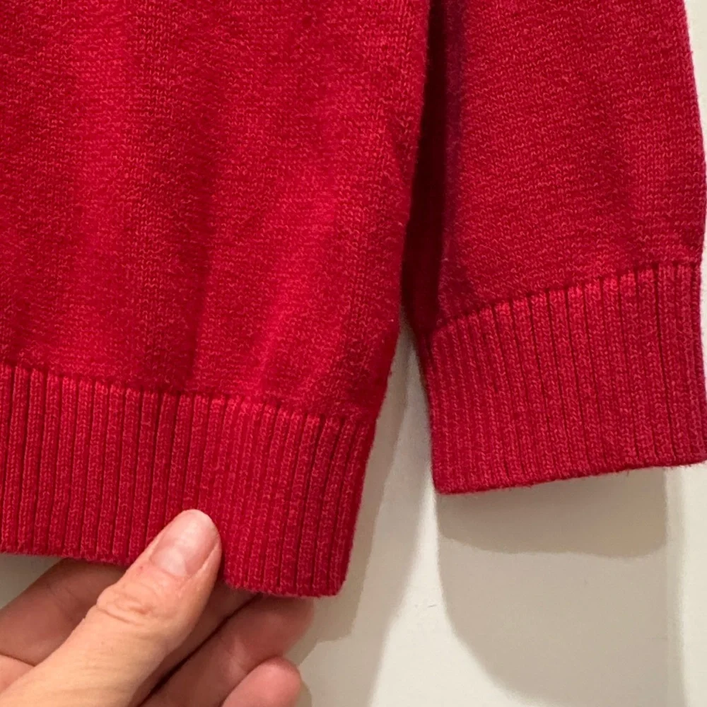 The Children's Place Classic Holiday Red Knit Crew Neck Sweater Baby 12-18 month